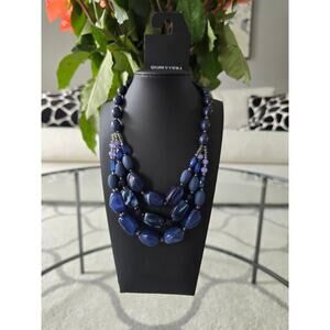 Simply Vera Vera Wang Blue Beaded Necklace New